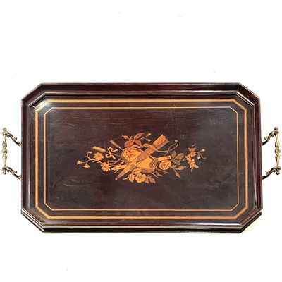 Lot 13 - A 19th century mahogany and satinwood banded...
