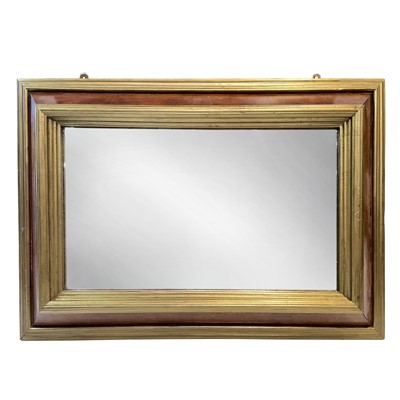 Lot 47 - An 18th century style walnut and gilt framed wall mirror.