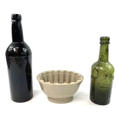 Lot 65 - A Victorian stoneware jelly mould, modelled with a lion.