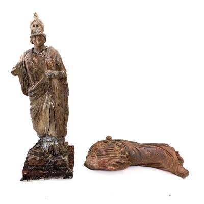 Lot 159 - A terracotta garden statue of a Roman soldier