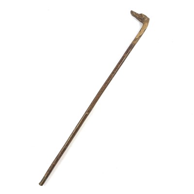 Lot 164 - A carved wood walking stick, late 19th century