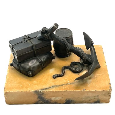 Lot 121 - A French bronze desk weight, circa 1920, with...