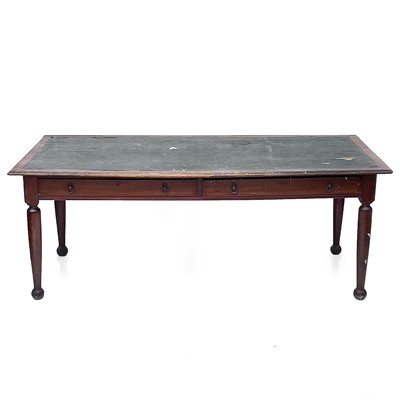 Lot 1912 - An Edwardian mahogany writing table.