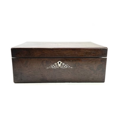 Lot 95 - A Victorian rosewood and mother of pearl...