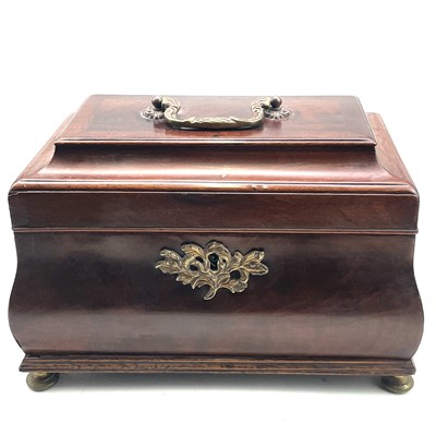 Lot 17 - A George III mahogany and crossbanded brass...