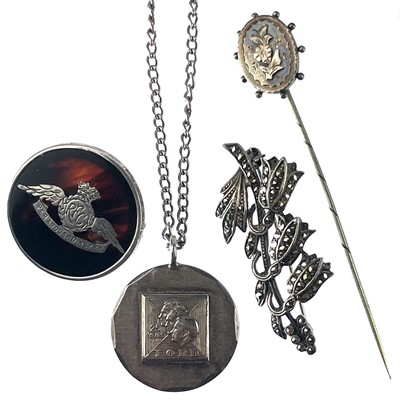 Lot 287 - Silver jewellery items.