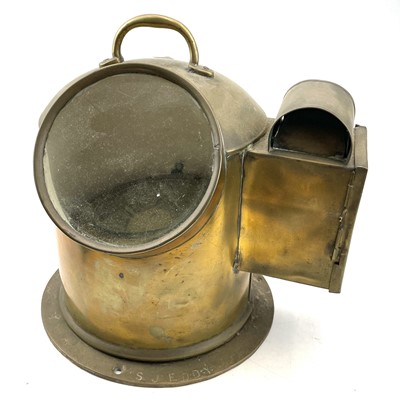 Lot 80 - A brass ship's binnacle compass, early 20th...