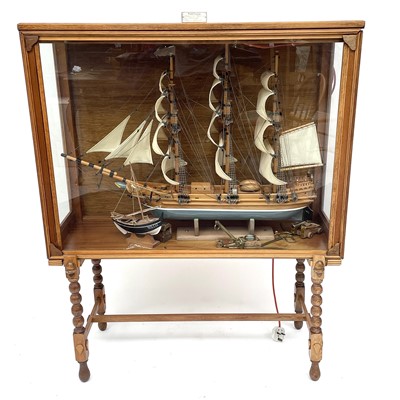 Lot 83 - A model of the three masted sailing ship...