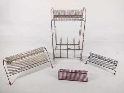 Lot 86 - A mid-century atomic vinyl record storage rack.