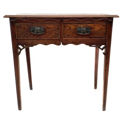 Lot 116 - A George III elm side table.
