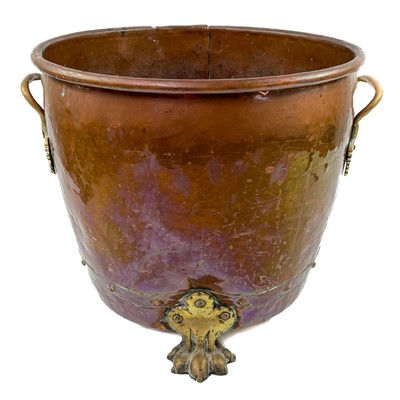 Lot 162 - A Victorian copper and brass log bin