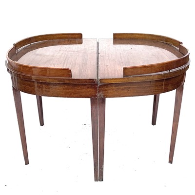 Lot 1906 - A mahogany ship's dining table.