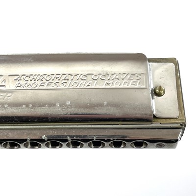 Lot 141 - A vintage 'Hohner' 64 Chromonica Professional Model chromatic harmonica.