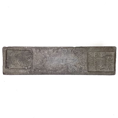 Lot 85 - A 56lb Cornish tin ingot from Carvedras...