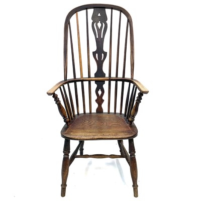 Lot 170 - An ash and elm Windsor armchair, 19th century.