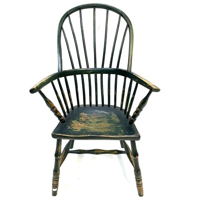 Lot 172 - A West Country ash Windsor armchair.