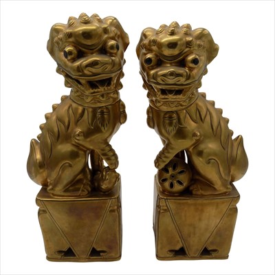 Lot 1102 - A pair of Continental porcelain gilt decorated...