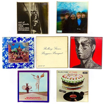 Lot 11 - THE ROLLING STONES, seven 12" albums.