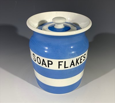 Lot 1347 - A T.G.Green Cornishware 'Soap Flakes' storage...