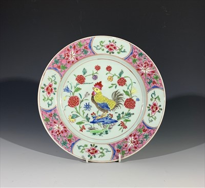 Lot 1121 - A Chinese famille rose plate, 18th century,...