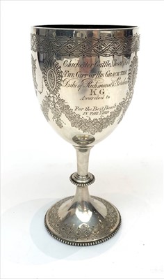 Lot 2049 - A large 1878 Chichester Cattle Show engraved...