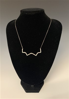 Lot 2485 - A white gold necklace