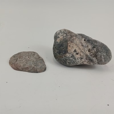 Lot 137 - Alluvial tin pebble and cut ‘wood tin’ specimens from Carbis Bay Cornwall.