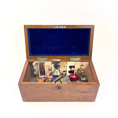 Lot 27 - A 19th century pollard oak box.