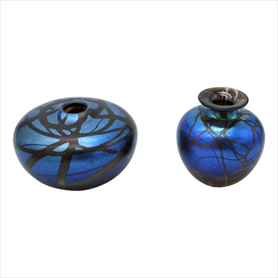 Lot 1352 - A Norman Stuart Clarke art glass perfume...