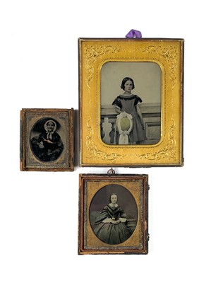 Lot 17 - A Victorian tinted Ambrotype portrait photograph by Mr & Mrs Grocott, Manchester.