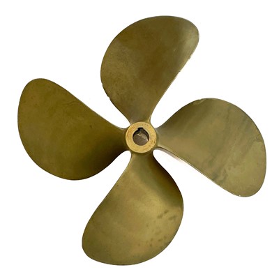 Lot 444 - A four foil bronze marine propeller