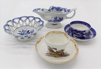 Lot 1372 - A group of underglazed blue painted and...