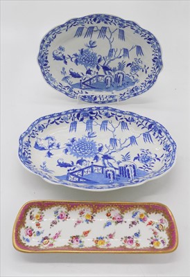 Lot 1373 - A pair of moulded Swansea porcelain dishes,...