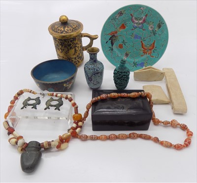 Lot 1163 - Miscellaneous to include Japanese cloisonne,...