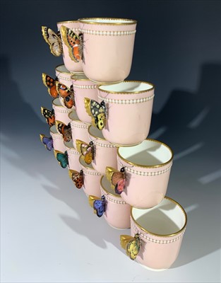 Lot 1375 - A Royal Worcester coffee service, circa 1875,...