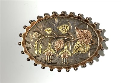 Lot 2494 - A Victorian silver brooch with applied...