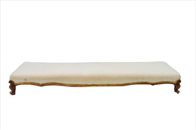 Lot 3291 - A Victorian mahogany footstool, the padded...