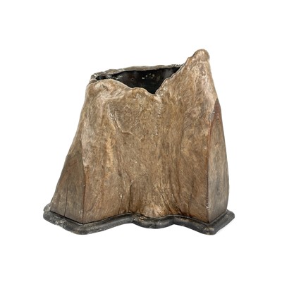 Lot 168 - A Japanese rootwood hibachi, 19th century.