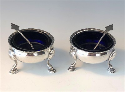 Lot 2056 - A pair of good Georgian Scottish silver open...