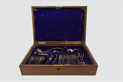 Lot 2204 - An electroplated canteen of cutlery in a...