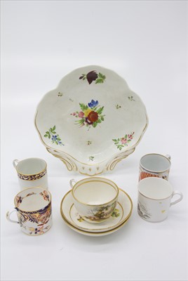 Lot 1399 - A Bloor Derby dish painted with floral sprays,...