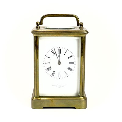 Lot 1712 - A French brass carriage clock.
