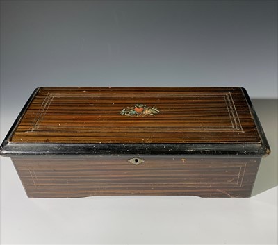 Lot 345 - A Swiss cylinder music box, late 19th century,...