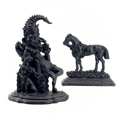Lot 16 - A Victorian cast iron doorstop of a horse.