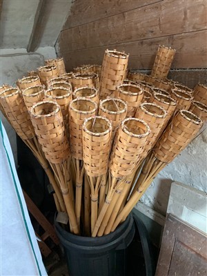 Lot 97 - A large collection of bamboo flare holders...