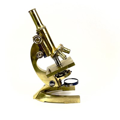 Lot 78 - An Italian brass compound microscope by Fratelli Koristka, Milano.