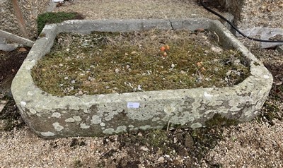Lot 91 - A stone sink of D section with flat back and...