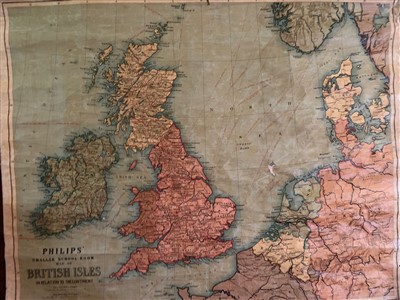 Lot 511 - Philip's smaller school room map of British...
