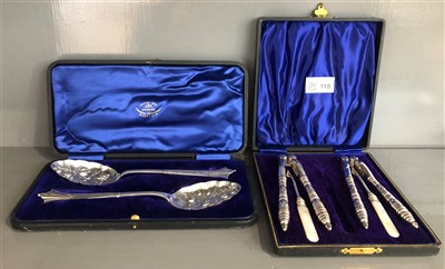 Lot 110 - A pair of nut crackers and nut picks together...