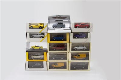 Lot 563A - Boxed die-cast cars: 15 various Opel vehicles...